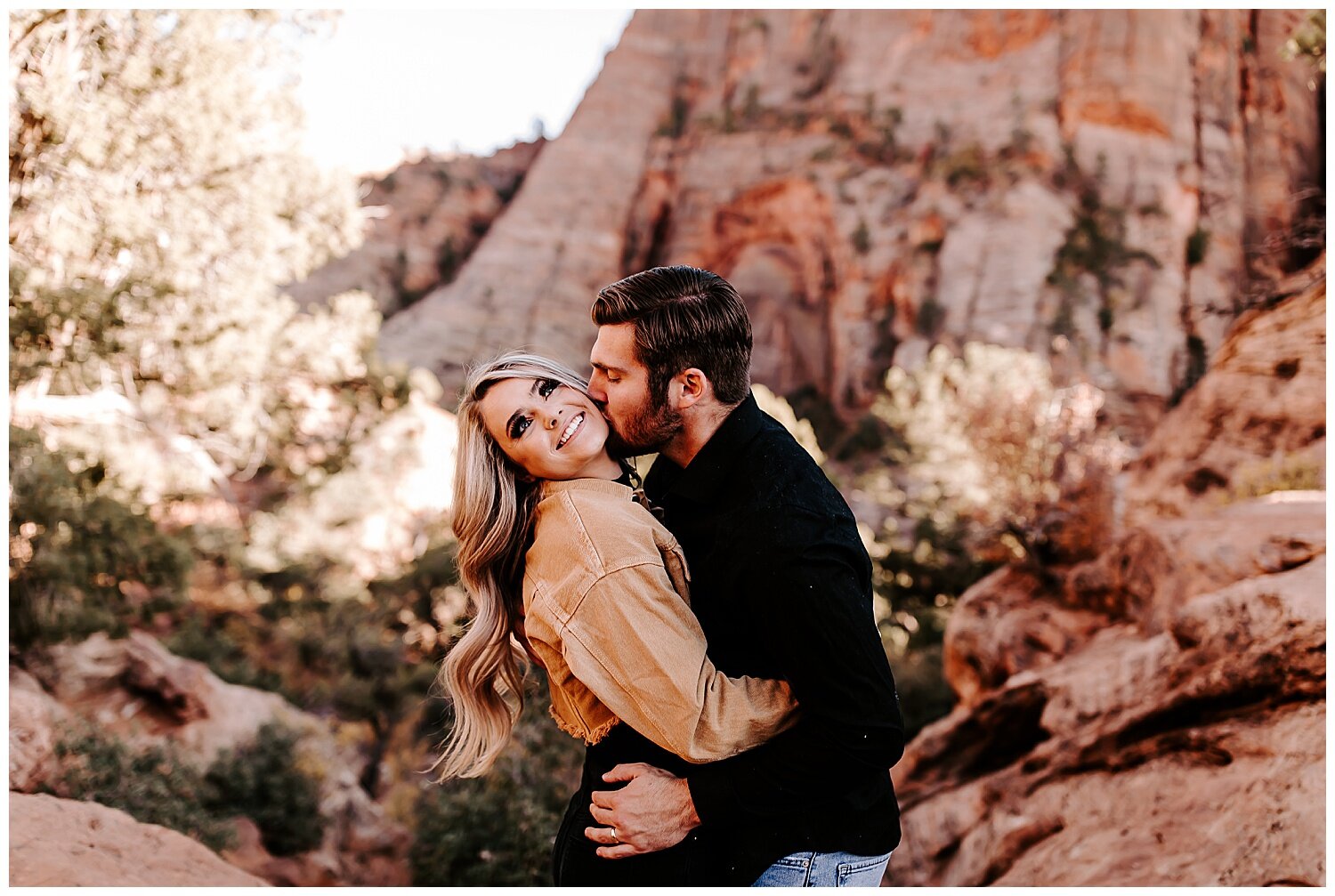 Utah Adventurous Engagement Session Zion National Park — Jenna Raad